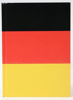 ADINA Notizbuch A4 fester Deckel Lineatur gepunktet Deutschlandfahne