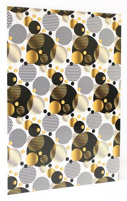 ADINA Notizbuch A5 fester Deckel dotted Luxusmuster Geometrie Kreis