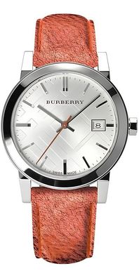 Burberry The City Damenuhr silber braun