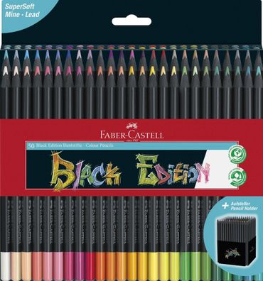 Faber Castell Buntstift BlackEdition 3,3 mm 50er Kartonetui