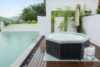 MSpa Tuscany Whirlpool 193×193×76cm – Aufblasbarer Outdoor Spa für 6 Personen