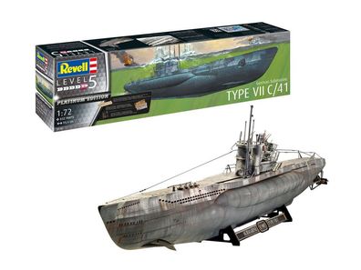 Revell 1:72 5163 German Submarine Type VII C/41 - NEU