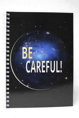 ADINA Premium Collegeblock "BE Careful!" A4 kariert 80 Blatt 90g/qm