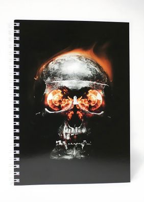 ADINA Premium Collegeblock "Totenkopf" A4 dotted 80 Blatt 90g/qm