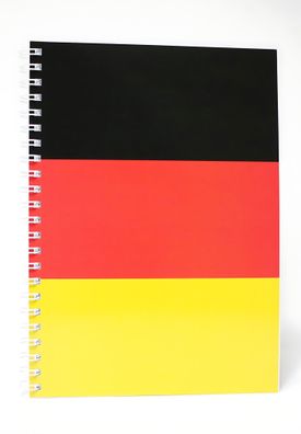 ADINA Premium Collegeblock "Deutschlandfahne" A4 lin 80 Blatt 90g/qm