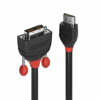 LINDY HDMI an DVI-D Single Link Kabel Black Line 0.5m