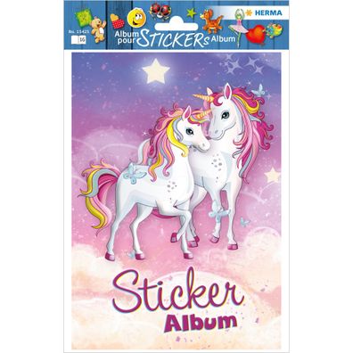 Herma Sticker Sammelalbum 16 Seiten A5 Einhorn best Friends