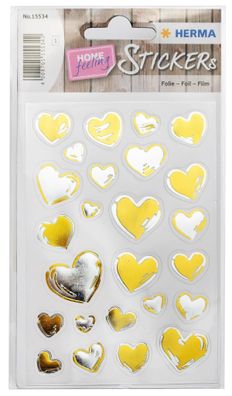 Herma Sticker Creative Herzen Goldfolie 1 Bl