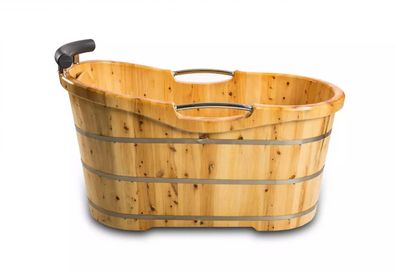 Holzbadewanne Luzern 150x67cm – Freistehend, Premium Zedernholz Badewanne