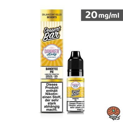 Dinner Lady Dessert Bar Banoffee Pie Nikotinsalz 20mg/ml Nikotin 10ml Liquid 50/50