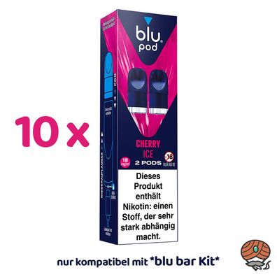 blu pod CHERRY ICE 18mg/ml Nikotin 10x 2 Liquidpods für blu bar Kit