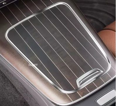 Mercedes W214 E-Klasse Mittelkonsole Kantenschutz Rahmen Abdeckung Silber Ablagefach