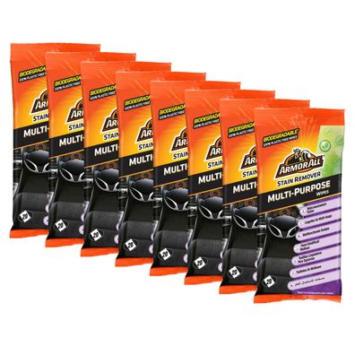 8x Armor All Mehrzweck Tücher 20 STÜCK SITZE Polster PFLEGE VINYL Reinigug Auto