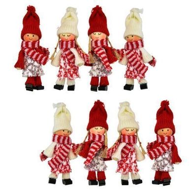 Gestrickte Puppen mit Beinen, 10 cm, 4 Stück in einer Schachtel, 2er-Set