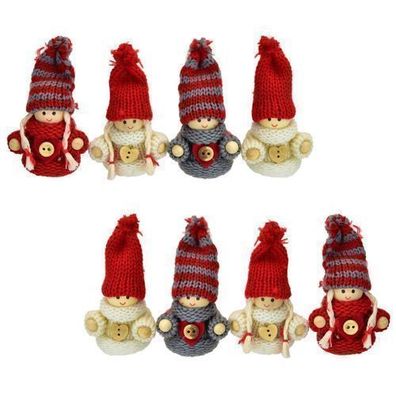 Gestrickte Puppen 8 cm, 4 Stück in einer Schachtel, Set mit 2 Stück