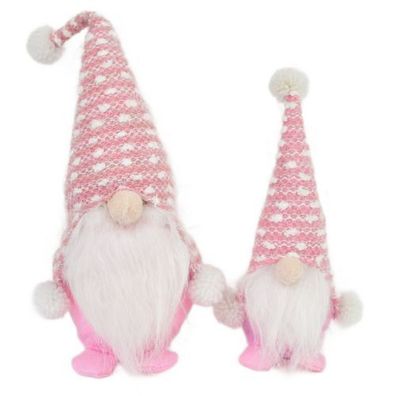 Elf 30 cm mit kleinem Elf 20 cm, rosa, 2er-Set