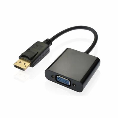 B64 DisplayPort zu VGA Adapter DP Stecker auf VGA Buchse Konverter PC Mac Beamer 25cm