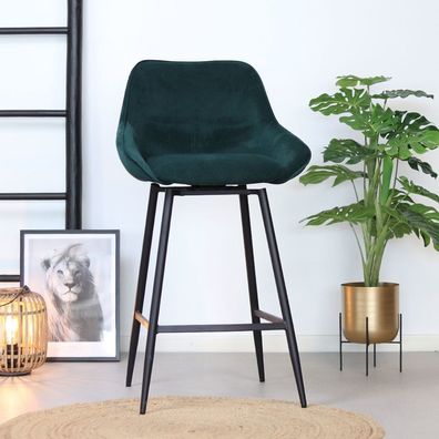 Bronx71 Barhocker Cord Luna 180° drehbar grün 68 cm