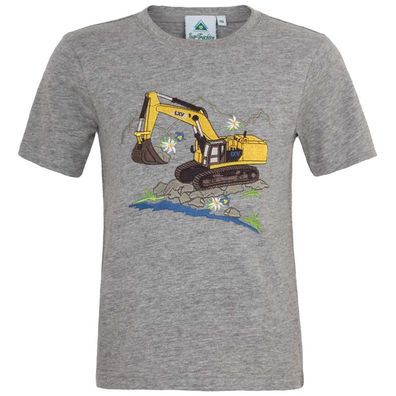 Kindershirt 52750 Bagger grau Isar-Trachten - Größe: 116