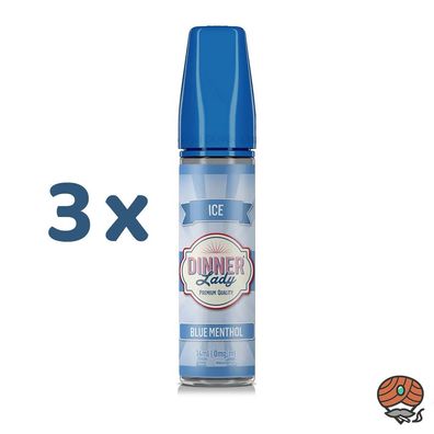 Dinner Lady BLUE Menthol Longfill Aroma für E-Zigaretten - Ice 3x 14ml