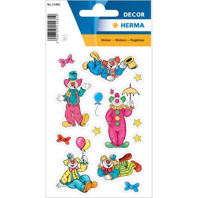 Herma Sticker DECOR Clowns beglimmert 2 Bl