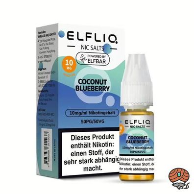 ELFLIQ by ELFBAR Coconut Blueberry * 10mg/ml* Nikotinsalz, 10ml Liquid