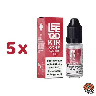 LEEQD Kirsche 3mg/ml Nikotin, Liquid 5x 10ml