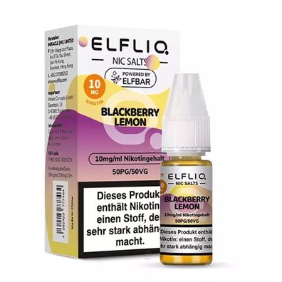ELFLIQ by ELFBAR Blackberry Lemon * 10mg/ml* Nikotinsalz, Liquid 10ml