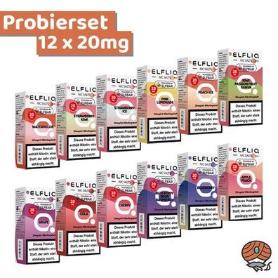 ELFLIQ by ELFBAR Probierset * 20mg/ml* Nikotinsalz, Liquid 12x 10ml