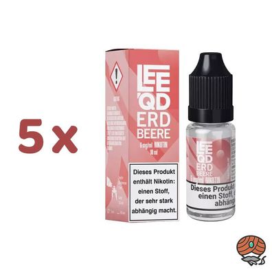 LEEQD Erdbeere 6mg/ml Nikotin, Liquid 5x 10ml
