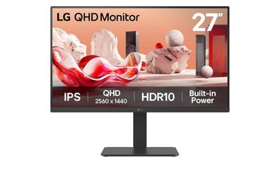 LG 27BA54QB-B. AEU, 68,6 cm (27"), 2560 x 1440 Pixel, 2K, LCD, 5 ms, Schwarz