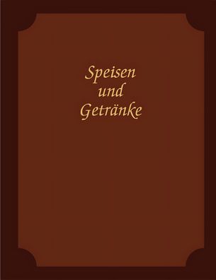 Adina Speisekarte Menümappe A4 dunkelbraun / braun