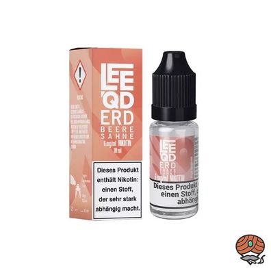 LEEQD Erdbeere Sahne 6mg/ml Nikotin, Liquid 10ml