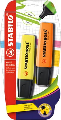 Stabilo BOSS Original 2er Blister gelb orange