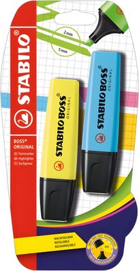 Stabilo BOSS Original 2er Blister gelb blau