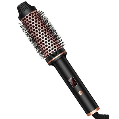 3-in-1 Ionic Hair Curler, Straightener & Styling Brush - Anti-Scald Thermal Curl Wand