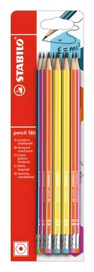 Stabilo pencil 160 mit Radierer HB sortiert 10er Blister