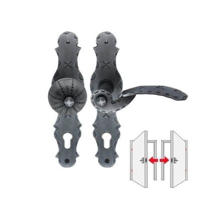 Baumanti Palermo Wechselgarnitur PZ92mm Schmiedeeisen schwarz verzinkt Beschlag