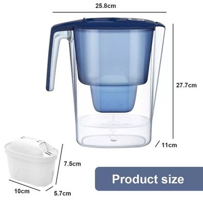 Portable Water Filter Pitcher - Household Kitchen Kettle Purifier