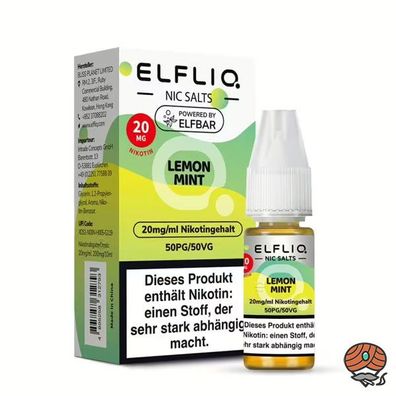 ELFLIQ by ELFBAR Lemon Mint * 20mg/ml* Nikotinsalz, 10ml Liquid