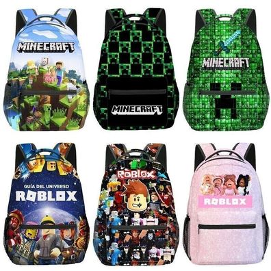 Kinder Jungen Madchen Roblox Rucksack Backpack Schultasche Schulrucksack Ranze