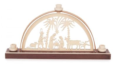 Mini Schwibbogen Christi Geburt BxH 17,5x8cm NEU Lichterbogen Fensterbild Erzgeb