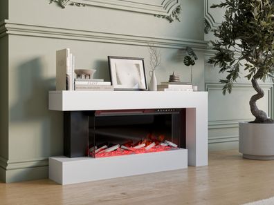 Kommode Haga mit Kamin Highboard Schrank Sideboard Modern Wohnzimmer Kollektion