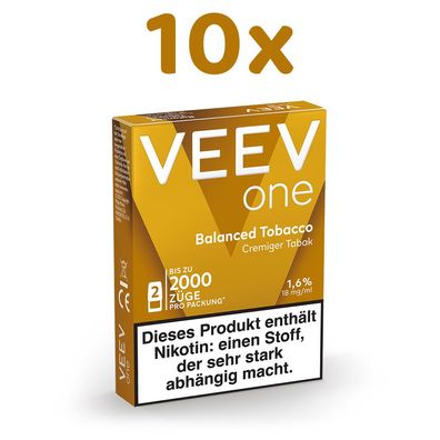 VEEV one Pod Balanced Tobacco 18mg/ml Nikotin 10x 2 Pods