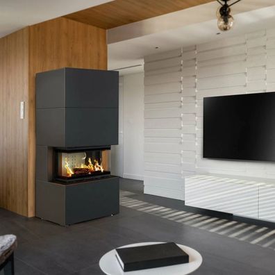 Kamineinsatz NBC Easy Box 7kW Ø160 Black – Ofen Bausatz Energieeffizient