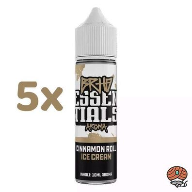 BRHD Barehead Essentials Cinnamon Roll Ice Cream, Longfill Aroma Liquid 5x 10ml