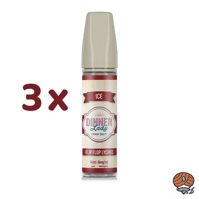 Dinner Lady FLIP FLOP LYCHEE Longfill Aroma für E-Zigaretten - Ice 3x 14ml