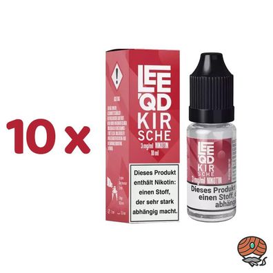 LEEQD Kirsche 3mg/ml Nikotin, Liquid 10x 10ml