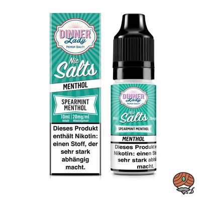 Dinner Lady Spearmint Menthol Nikotinsalz 20mg/ml Nikotin 50/50 Liquid 10ml