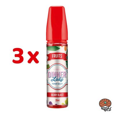 Dinner Lady BERRY BLAST Longfill Aroma für E-Zigaretten - Fruits 3x 20ml